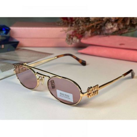 Miu Miu Gözlük Oval Çerçeve Pembe - Miu Miu Gozluk Miu Miu Gunes Gozlugu Miu Miu Sunglasses Oval Cerceve Miu Miu Pembe