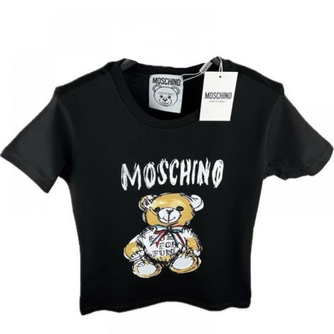 Moschino T-Shirt Siyah - Moschino T Shirt Moschino Kadin Tisort Moschino Woman T Shirt Moschino Tisort 0705 Siyah