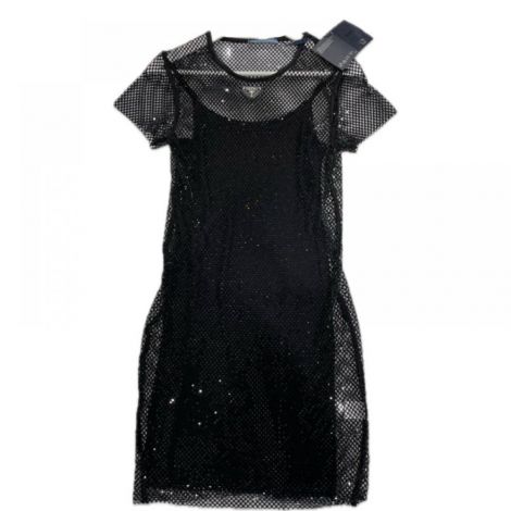 Prada Elbise Siyah - Prada Elbise Prada Kadin Elbise Prada Woman Dress 9889 Siyah