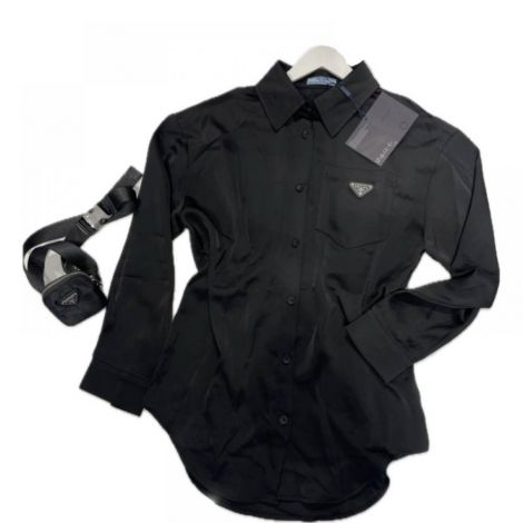 Prada Gömlek Siyah - Prada Kadin Gomlek Prada Gomlek Prada Woman Shirt 99170 Siyah