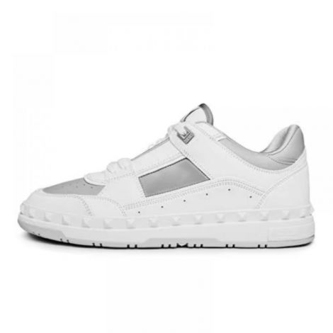 Valentino Ayakkabı Freedots Beyaz-Gri - Valentino Garavani Ayakkabi Valentino Garavani Erkek Ayakkabi Valentino Garavani Men Sneakers Valentino Garavani Freedots Sneaker Beyaz Gri