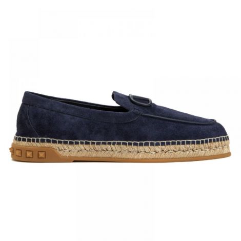 Valentino Ayakkabı Espadril Lacivert - Valentino Garavani Erkek Ayakkabi Valentino Erkek Espadril Valentino Garavani Men Shoes Valentino Ayakkabi Lacivert