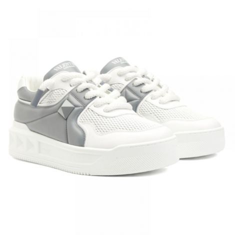 Valentino Ayakkabı One Stud XL Beyaz / Gri - Valentino Garavani Erkek Ayakkabi Valentino Garavani Ayakkabi Valentino Garavani Erkek Sneaker Valentino Garavani Men Sneaker Valentino Garavani One Stud XL Beyaz Gri