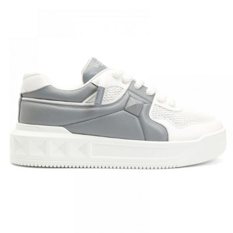 Valentino Ayakkabı One Stud XL Beyaz / Gri - Valentino Garavani Erkek Ayakkabi Valentino Garavani Ayakkabi Valentino Garavani Erkek Sneaker Valentino Garavani Men Sneaker Valentino Garavani One Stud XL Beyaz Gri