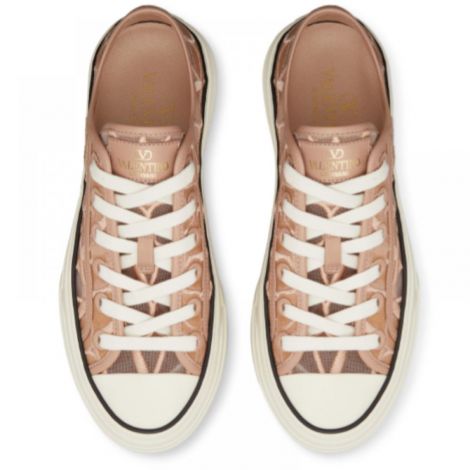 Valentino Ayakkabı Toile Iconographe Platform Pembe - Valentino Garavani Kadin Ayakkabi Valentino Garavani Ayakkabi Valentino Garavani Sneakers Valentino Garavani Women Shoes Valentino Garavani Toile Iconographe Platform Sneaker Pembe