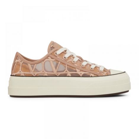 Valentino Ayakkabı Toile Iconographe Platform Pembe - Valentino Garavani Kadin Ayakkabi Valentino Garavani Ayakkabi Valentino Garavani Sneakers Valentino Garavani Women Shoes Valentino Garavani Toile Iconographe Platform Sneaker Pembe