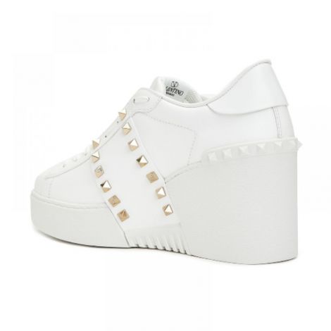 Valentino Ayakkabı Rockstud Beyaz - Valentino Garavani Kadin Ayakkabi Valentino Garavani Kadın Sneaker Valentino Garavani Women Shoes Valentino Garavani Rockstud Beyaz