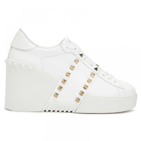 Valentino Ayakkabı Rockstud Beyaz - Valentino Garavani Kadin Ayakkabi Valentino Garavani Kadın Sneaker Valentino Garavani Women Shoes Valentino Garavani Rockstud Beyaz