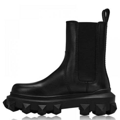 Valentino Bot Trackstud Beatle Chelsea Siyah - Valentino Garavani Kadin Bot Valentino Garavani Bot Valentino Garavani Women Boot Valentino Garavani Trackstud Beatle Chelsea Boot Siyah